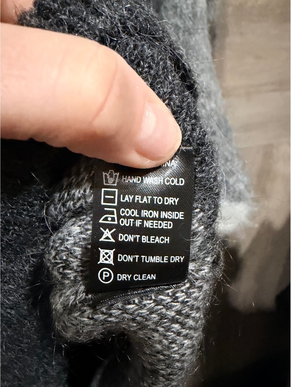 Todd Snyder Brushed Buffalo Check Crewneck Sweater, Size Large, Black and Gray - Picture 4 of 8